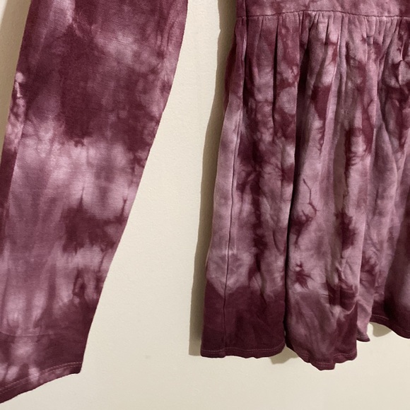 BAEA Tie Dye Coco Peplum Tunic Long Sleeve Top NWT Size M - Picture 5 of 12